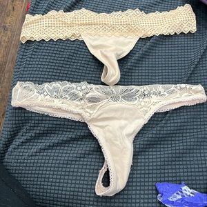 Nude color PINK thongs size M